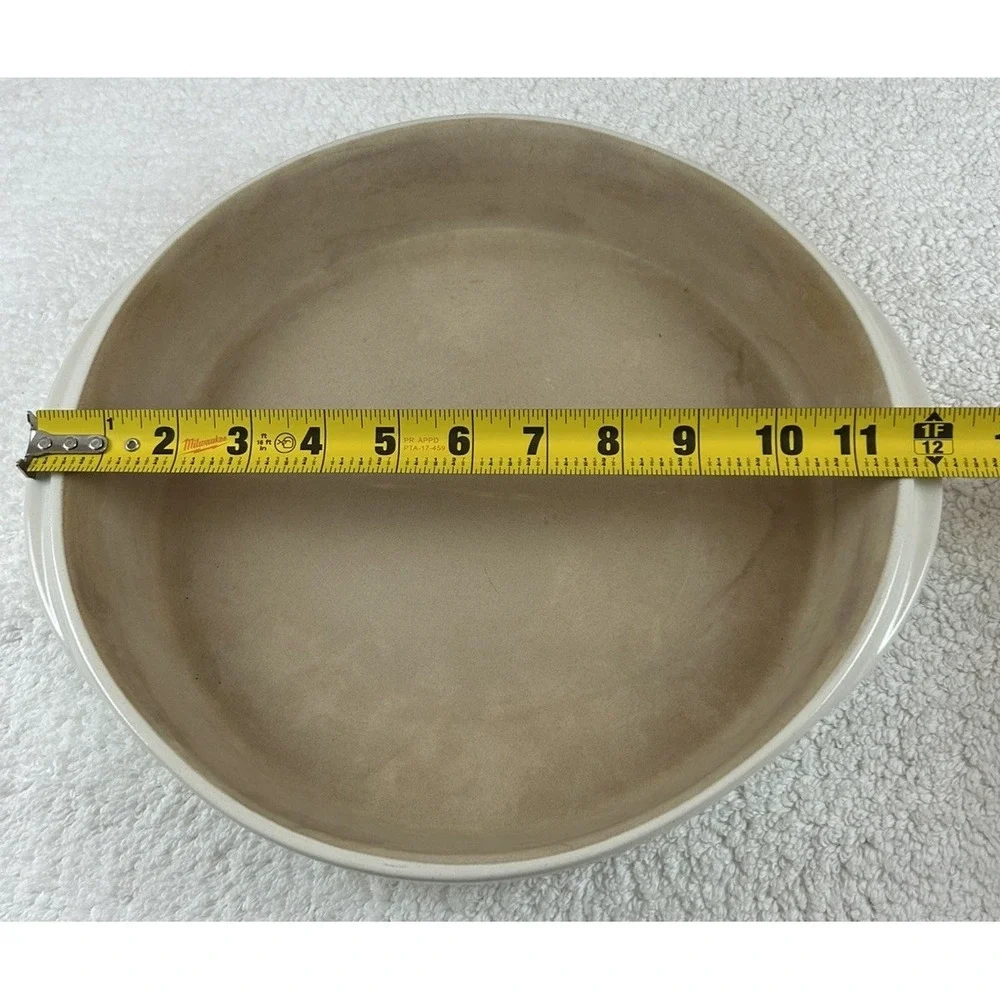 Pampered Chef 11-inch Deep Dish Ridged Baker Stoneware Pie Plate RETIRED
